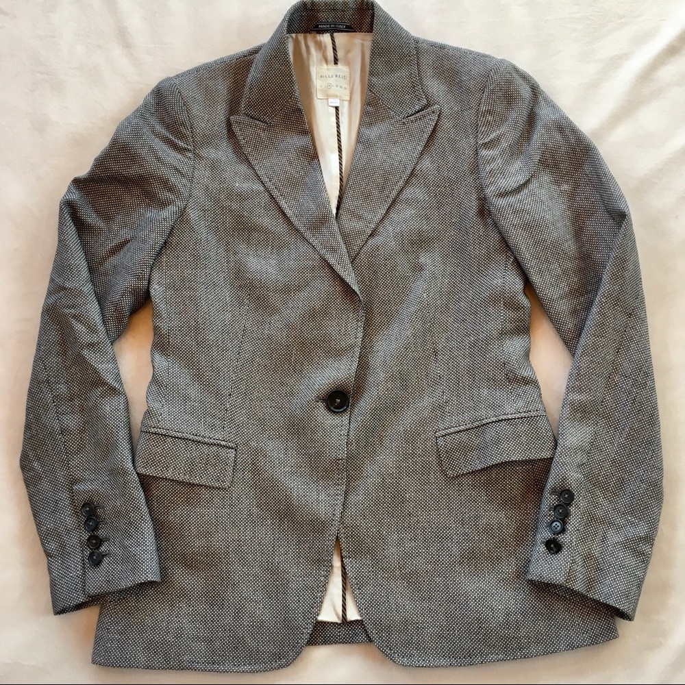 Billy Reid Linen-Blend One-Button Blazer Size 4